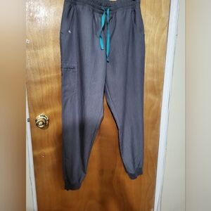 FIGS Zamora High waisted scrub Jogger pants - Large  Graphite color